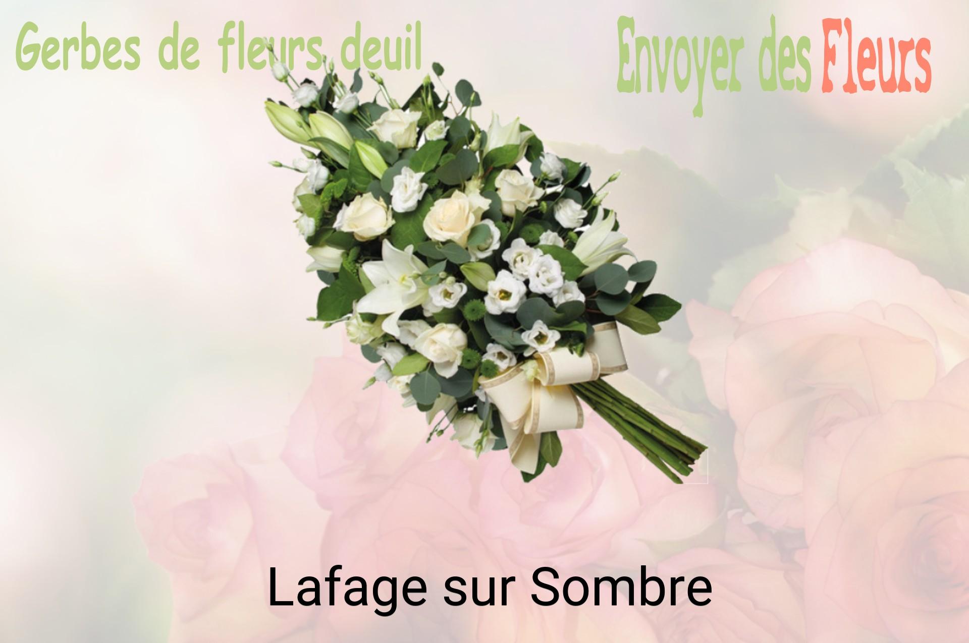 Gerbe de fleurs de deuil livrée à Lafage-sur-Sombre